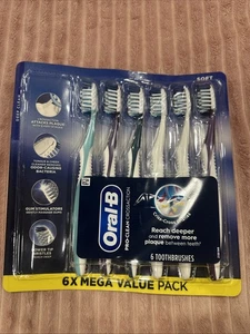 Oral-B Cross Action All in One Soft Toothbrushes, Deep Plaque Removal, 6 Count - Picture 1 of 3