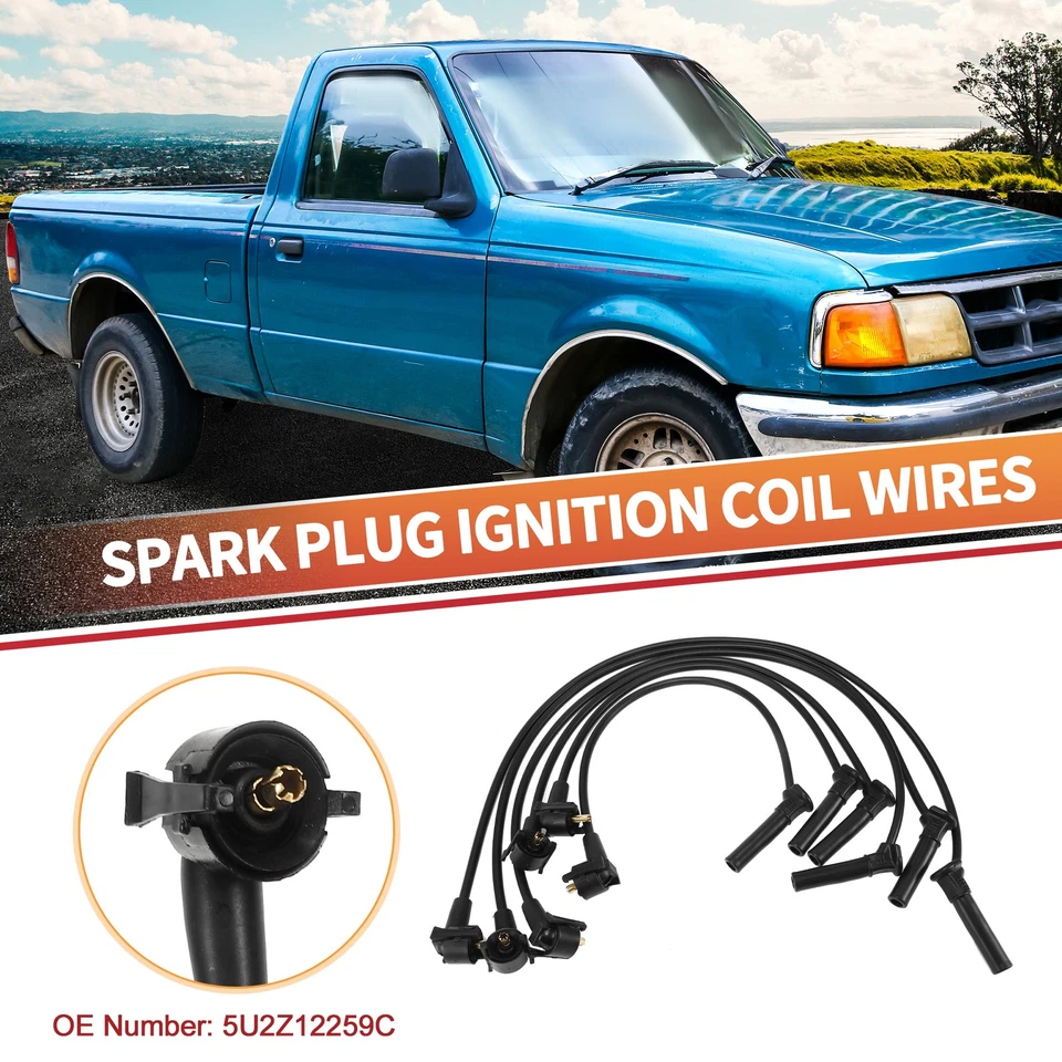 6 Pcs Spark Plug Wire Ignition Coil Cable No.5U2Z12259C for Ford Explorer Sport Foto 1 de 4