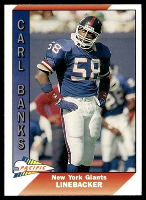 1991 Pacific Carl Banks New York Giants #340 - Image 1 of 2