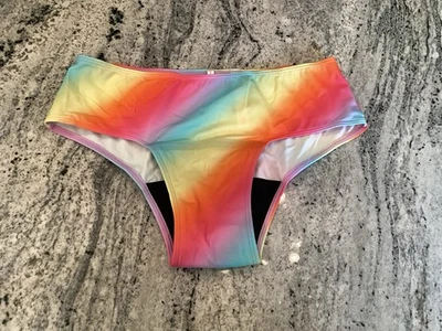 Victoria's Secret Pink PERIOD PANTY Hipster Small Rainbow NWT - Image 1 of 3