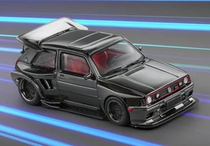 VW Volkswagen Golf MkII - KS Wideboby  - gun grey chrome - Liberty 1:64 - Bild 1 von 6