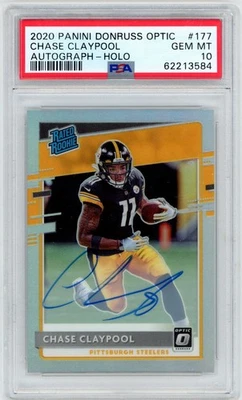 2020 Optic CHASE CLAYPOOL #177 Rated Rookie Auto Holo /99 PSA 10 GEM M822 - Image 1 of 3