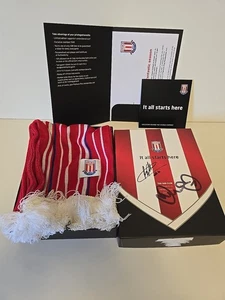 Stoke City The 500 Club Membresía Bufanda Rara y Caja Firmada Nueva  - Imagen 1 de 6