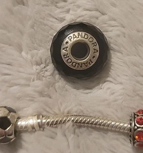 AUTHENTIC PANDORA #791069 BLACK FASCINATING FACETED MURANO GLASS BEAD RETIRED! - Bild 1 von 12