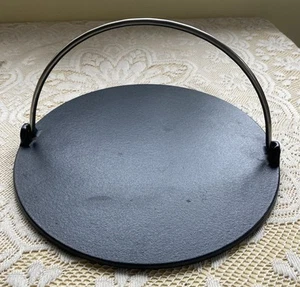 AGA Cast Iron Hanging Griddle Hot Plate Bakestone Skillet Fire Black 28cm Dia - Picture 1 of 8