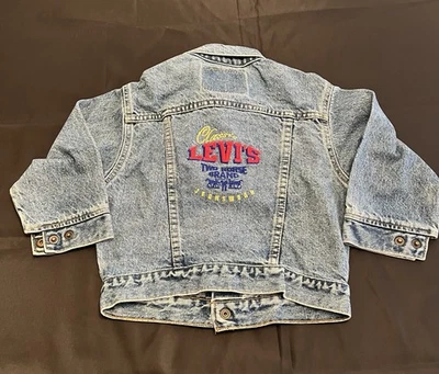 Vintage Little Levi's Orange Tab Toddler 4T Jean Trucker Jacket Blue Denim USA - Image 1 of 4