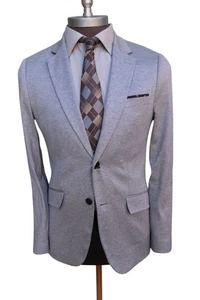 Scotch & Soda Monsieur Scotch Gray 100% Cotton Two Button Blazer SZ L - Picture 1 of 10