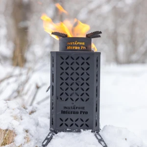 InstaFire Inferno Pro Stove Outdoor/Indoor Use Biomass Fire Starter Canned Heat - Picture 1 of 4