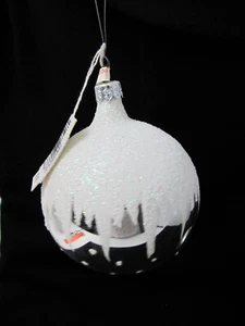 Vintage Glass Christmas Ball Ornament Made in Poland 3.5" H Round + 1 extra  - Picture 1 of 8