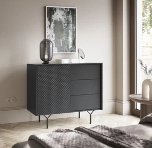 Brand New Modern Sideboard Cabinet Raven in Graphite 97cm - Picture 1 of 7