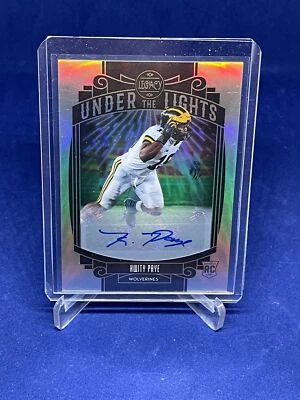 KWITY PAYE 2021 PANINI LEGACY UNDER THE LIGHTS ROOKIE PRIZM AUTO RC - Image 1 of 2