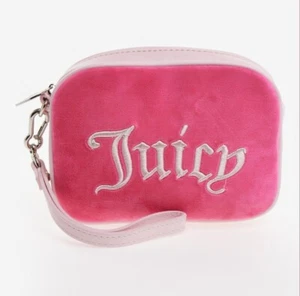 Juicy Couture Light & Bright Pink Velour Clutch Bag. BRAND NEW - Picture 1 of 2
