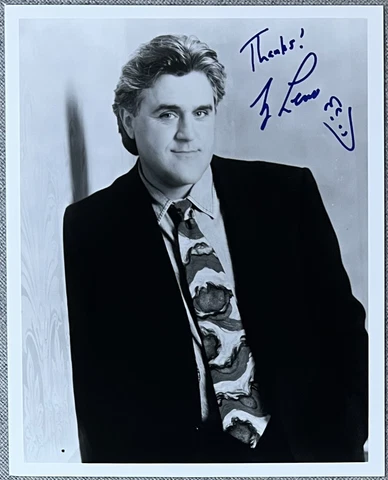 Jay Leno Signed 8x10 B&W Promo Photo - Collectible Cover