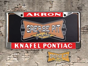Knafel Pontiac Akron License Plate Frame - Picture 1 of 3
