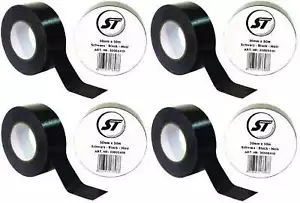 4x fabric tape 0.18 €/m stage tape 50mx 50mm pro black armored tape gaffa stone tape - Picture 1 of 3