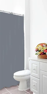 3 Gauge Shower Curtain Liner – 70 X 72 Vinyl Shower Curtain with Rustproof Metal - Picture 1 of 6