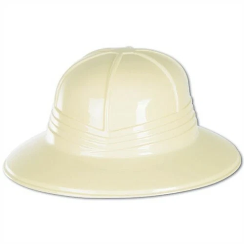 Plastic Safari Sun Helmet Hat Costume Prop Safari Jungle Zoo Party Decorations - Image 1 of 1