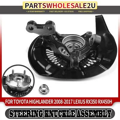 Conjunto de cojinete de cubo de rueda delantera izquierda y nudillo de dirección para Lexus RX350 Toyota Foto 1 de 4