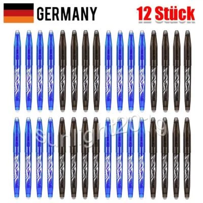 12 x Tintenroller radierbar Gelroller Ball 0.7 mm radierbarer Kugelschreiber - Bild 1 von 4