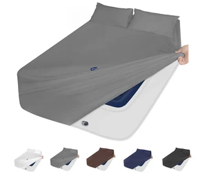3-Piece Bed Sheet Set for Air Mattress Extra Deep Pocket All Sizes & Colors Opt - Picture 1 of 11