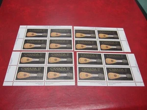CANADA Unitrade# 878 17c LOOK FOR MUSIC EXHIBITION set of 4 INSCRIPT.BLOCKS MNH - Picture 1 of 2