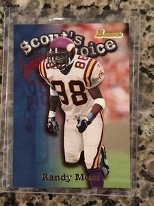 1998 Bowman Scout's Choice Minnesota Vikings Football Card #SC12 Randy Moss - Picture 1 of 2