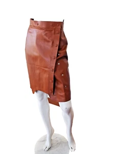 RRP €499🌟 Sportmax by MAX MARA🌟  Skirt in LEATHER   Usa0_ It34_ De30_ UK2_Fr32 - Picture 1 of 16