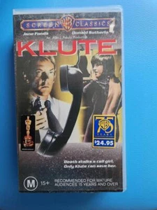 VHS Tape Klute Ex Rental USED - Picture 1 of 4