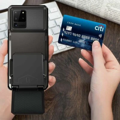 Case for Samsung S9 S10 S20 FE Note 9 10 20 Plus Back Case Phone Cover Card Hold - Image 1 of 4