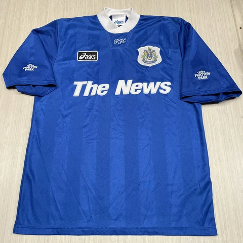 Portsmouth FC 1995 1997 Home Football Shirt Vintage Soccer Jersey Asics Mens XL Cover