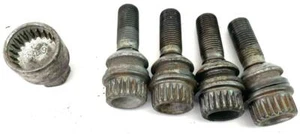 FACTORY WHEEL LOCK LUG BOLTS WITH KEY 2010 VW TOUAREG T1 T2 T3 GENUINE OEM OE - Picture 1 of 2