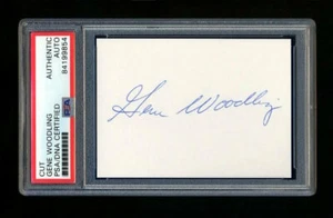 GENE WOODLING SIGNED MINT CUT PSA/DNA SLABBED AUTOGRAPHED NEW YORK YANKEES 5xWSC - Picture 1 of 1