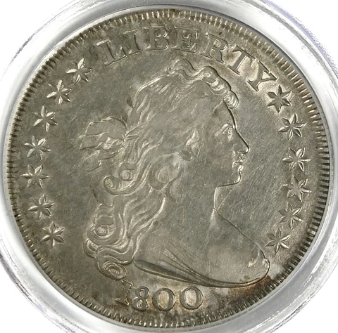 🦅🇺🇸❤️🇺🇸🤍💙PCGS XF45 1800 DRAPED BUST DOLLAR Cover