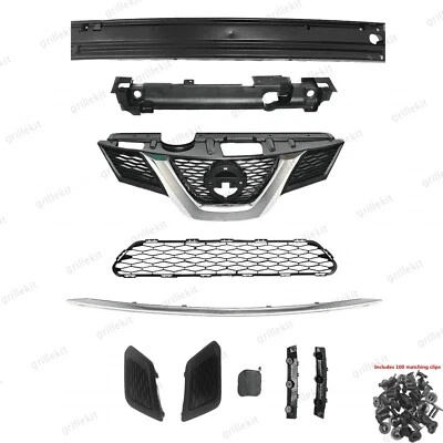 10PC For Rogue 2014-2016 Bumper Reinforcement Radiator Support Cover Grille  Kit — 第 1/4 张图片