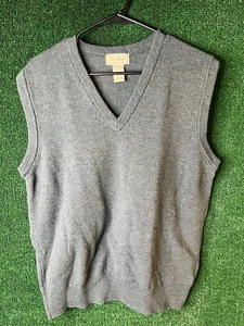 ll bean lambs wool sweater vest grey gray mens medium - Picture 1 of 6