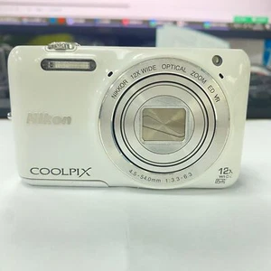 Nikon COOLPIX S6600 16MP 12x Zoom Digital Camera 180° flip screen 90%NEW White - Picture 1 of 8