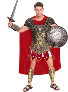 Syncfuns Brave Men's Roman Gladiator Costume Set for Halloween - Picture 1 of 7