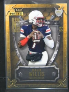 2022 WILD CARD NATIONAL VIP MATTE MALIK WILLIS ROOKIE 6/8 SSP TITANS RARE - Picture 1 of 1