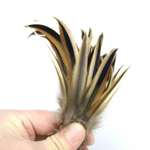 Natural Curled Duck Feathers x 10 pcs - Picture 1 of 2