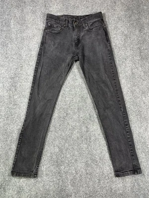 Pantalones de mezclilla informales Levis 512 para hombre talla 30x30 ajustados calce cónico negros con botones cremallera para hombre Foto 1 de 4