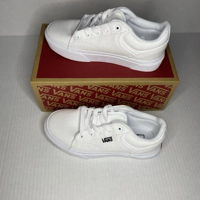 Zapatillas Vans Seldan Plataforma Jóvenes Niños Talla 2 Lona Blancas Nuevas en Caja Foto 1 de 4
