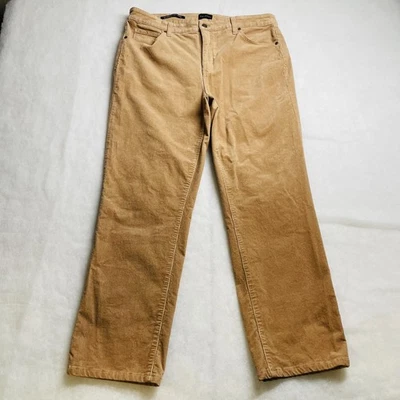 Talbots Womens Brown High Rise Stretch Corduroy Straight Leg Pants Size 14 - Image 1 of 4