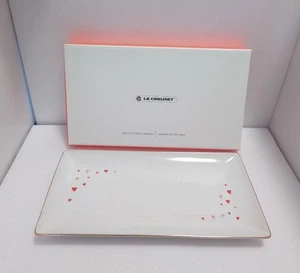 Le Creuset L‘Amour Petite Tray White with Pink & Red Heart 28cm×15.5cm New Japan - Picture 1 of 3