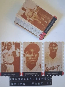 (38/40) Black Ball NEGRO LEAGUE BASEBALL DECKLE CARDS: PAIGE GIBSON LLOYD STONE  - Picture 1 of 1