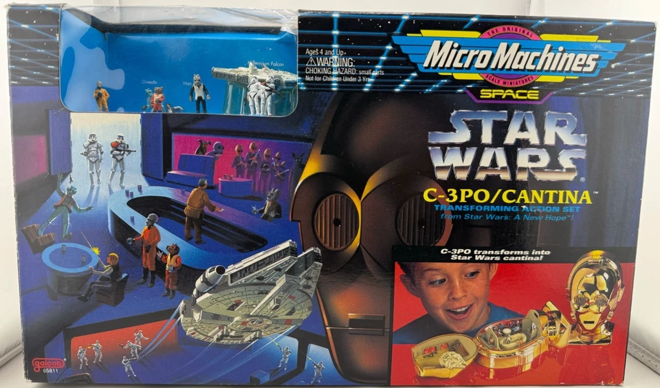 #65811 C-3PO / Cantina Star Wars Micro Machines 1994 Galoob Juego NUEVO SIN USAR, EN CAJA Foto 1 de 4