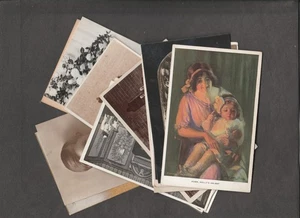 COLLECTION OF 17 VINTAGE POSTCARDS. PEOPLE & SUBJECTS. SEVERAL REAL PHOTO CARDS - Picture 1 of 6