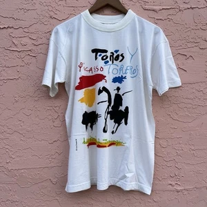 Vintage Picasso Art T-Shirt Tee 90s Y2 Toros Y Toreros Erwachsene Gr. L - Bild 1 von 6