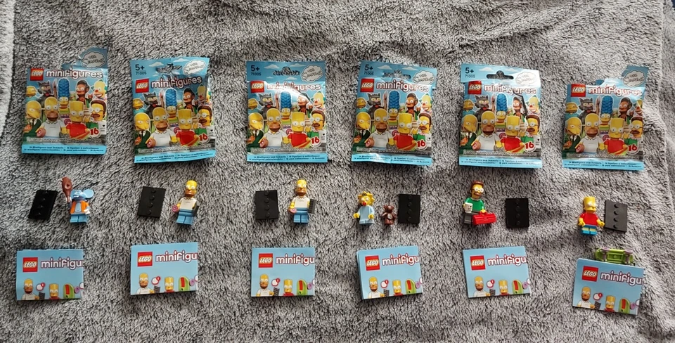 Lego The Simpsons 71005 Series 1 Lot of 6 Complete Character Packs Mixed Lot. - Image 1 of 4