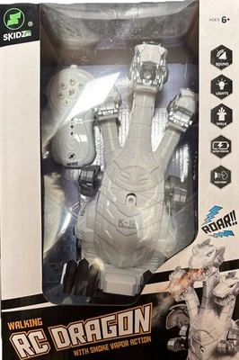 NIB WALKING R C 10” DRAGON WITH SMOKE VAPOR ACTION W REMOTE CONTROL SKIDZ TOYS - Image 1 of 4