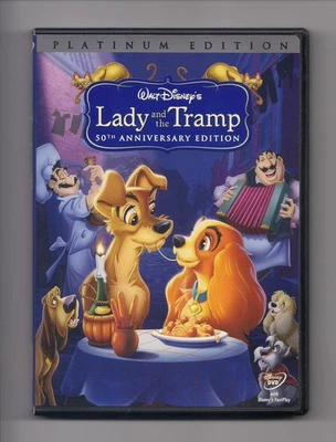 LADY AND THE TRAMP 50th Anniversary DVD 2-Disc set WALT DISNEY Platinum edition - Image 1 of 2